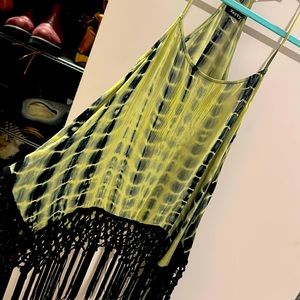 Festival top with fringe. Size XS